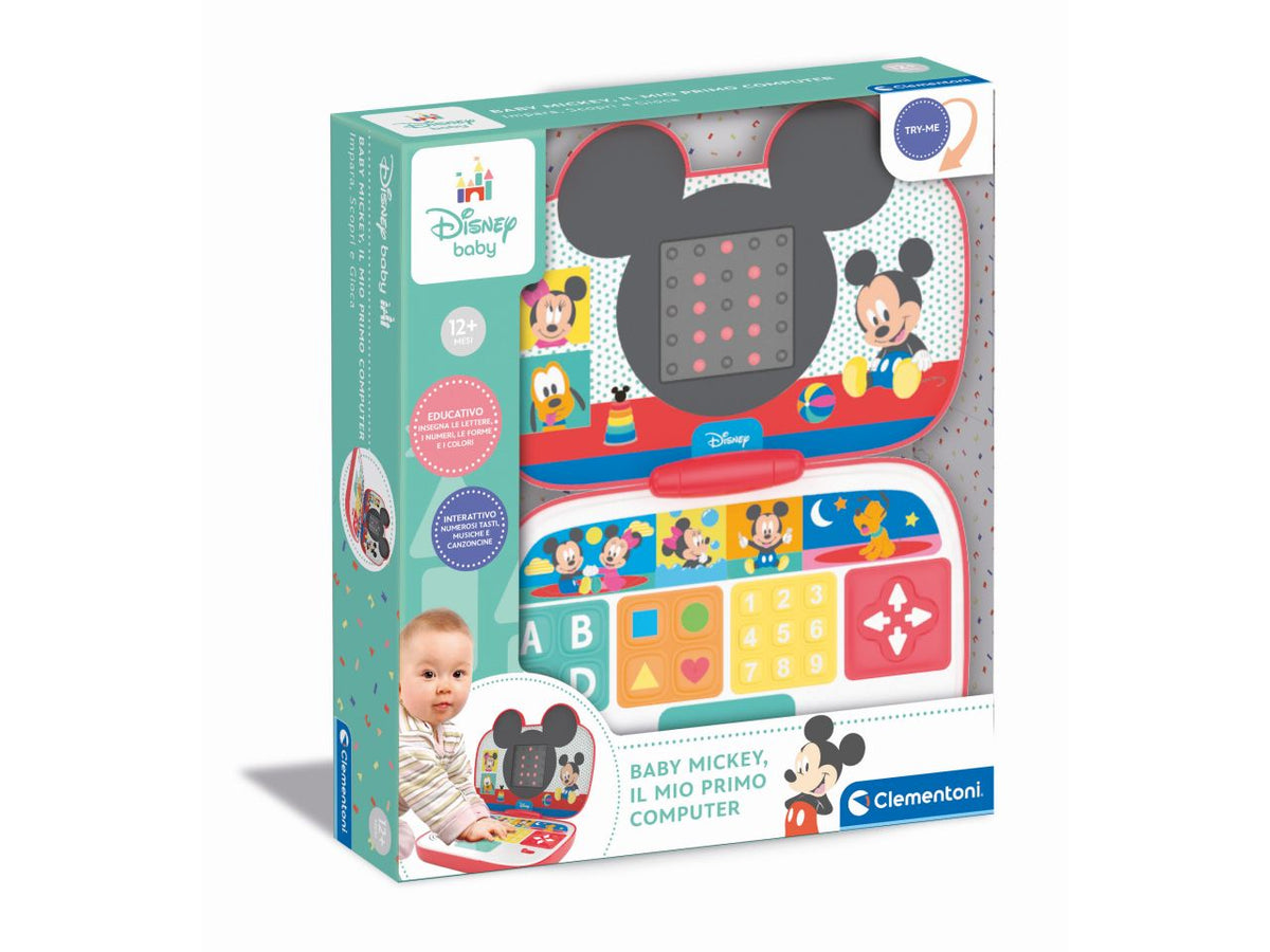 Disney Baby MickeyIl Mio Primo Laptop Centro Computer Educativo - Clementoni