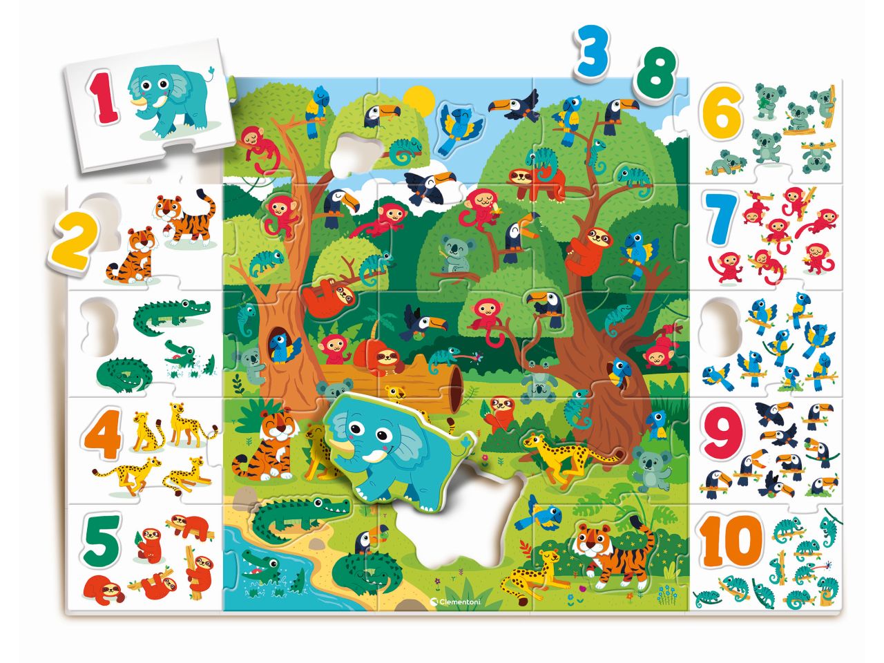 Clementoni gioco di apprendimento sapientino puzzle gigante dei numeri