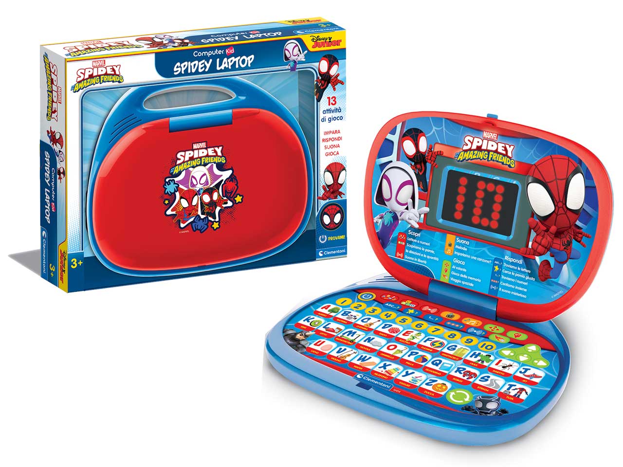 Computer Kid Marvel Spidey And His Amazing Friends Laptop Gioco Educativo Elettronico - Clementoni