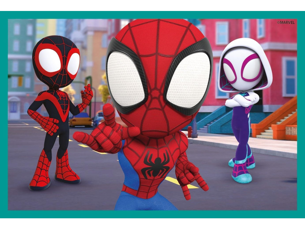 Puzzle 6 cubi Marvel Spidey And His Amazing Friends in cartone, 12x8 cm, 2+ anni, Made in Italy - Clementoni