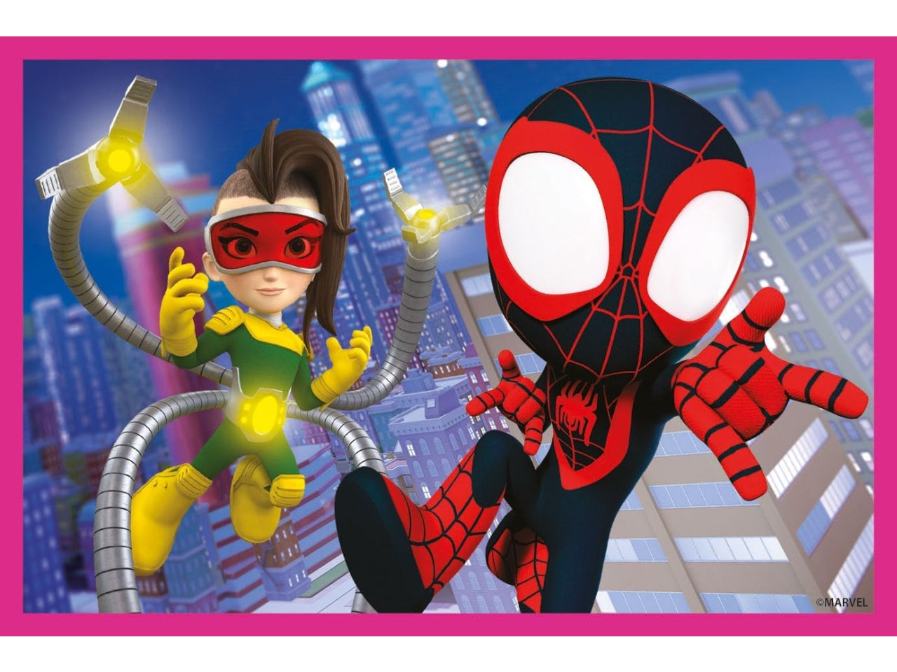 Puzzle 6 cubi Marvel Spidey And His Amazing Friends in cartone, 12x8 cm, 2+ anni, Made in Italy - Clementoni