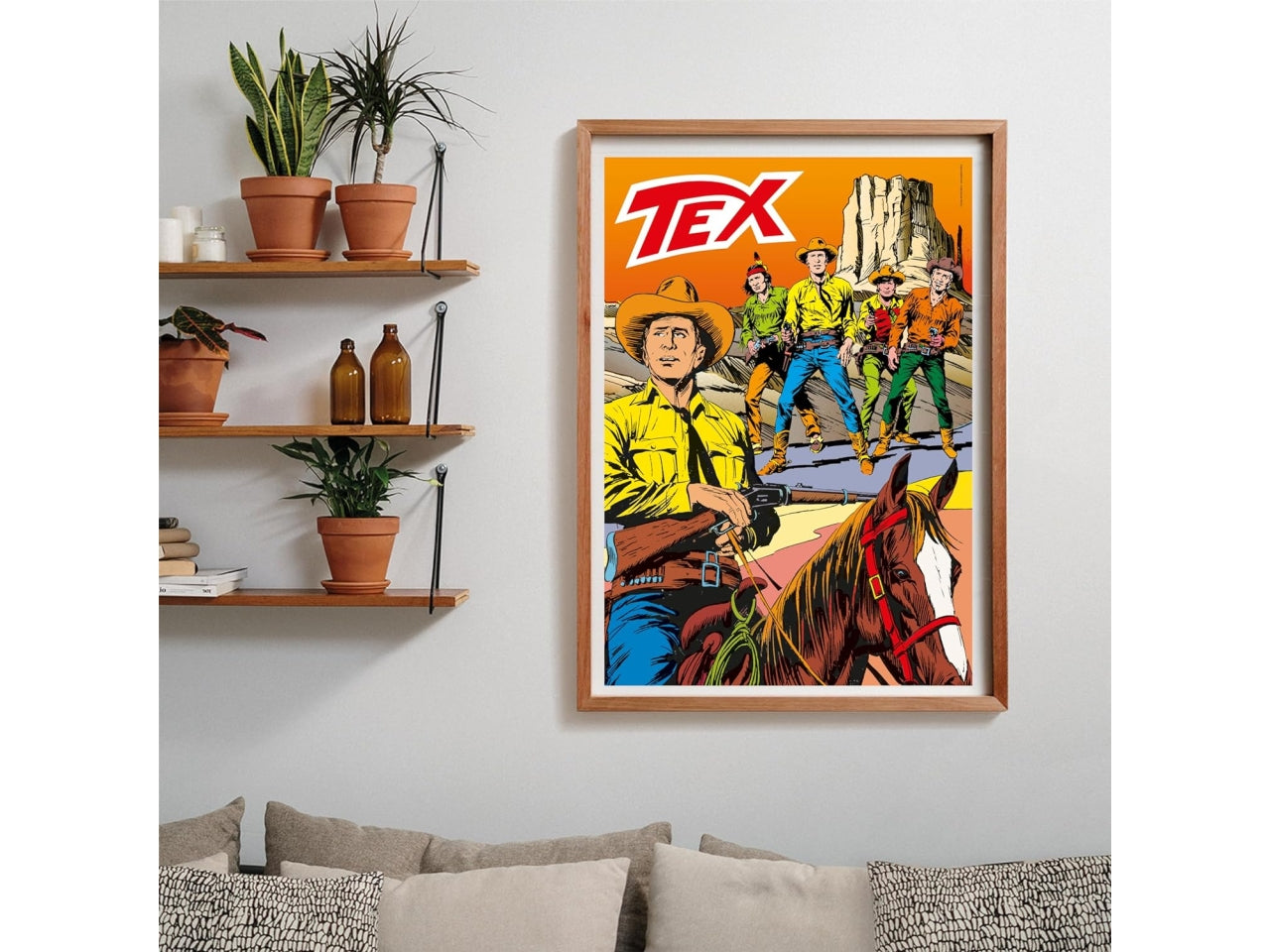 Puzzle 1000 pezzi Tex fumetto western, 50x70 cm con poster incluso, 18+ anni, Made in Italy - Clementoni