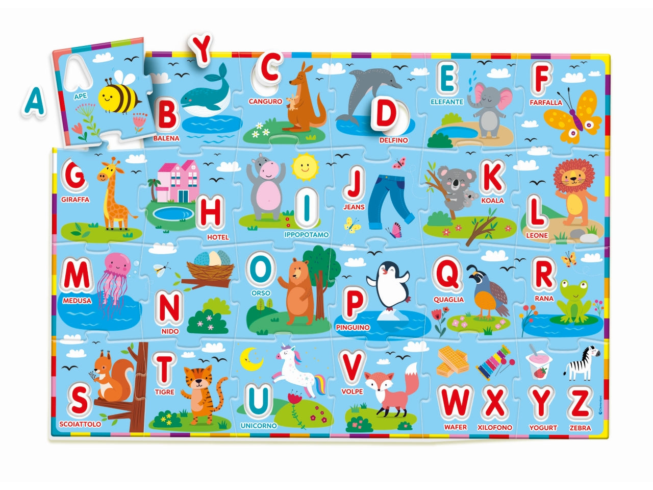 Puzzle gigante dell'alfabeto