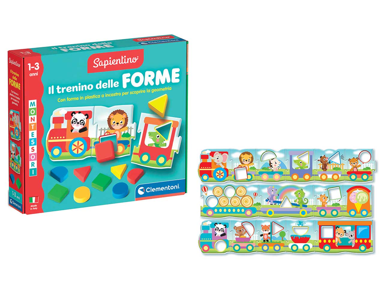 Montessori baby trenino forme