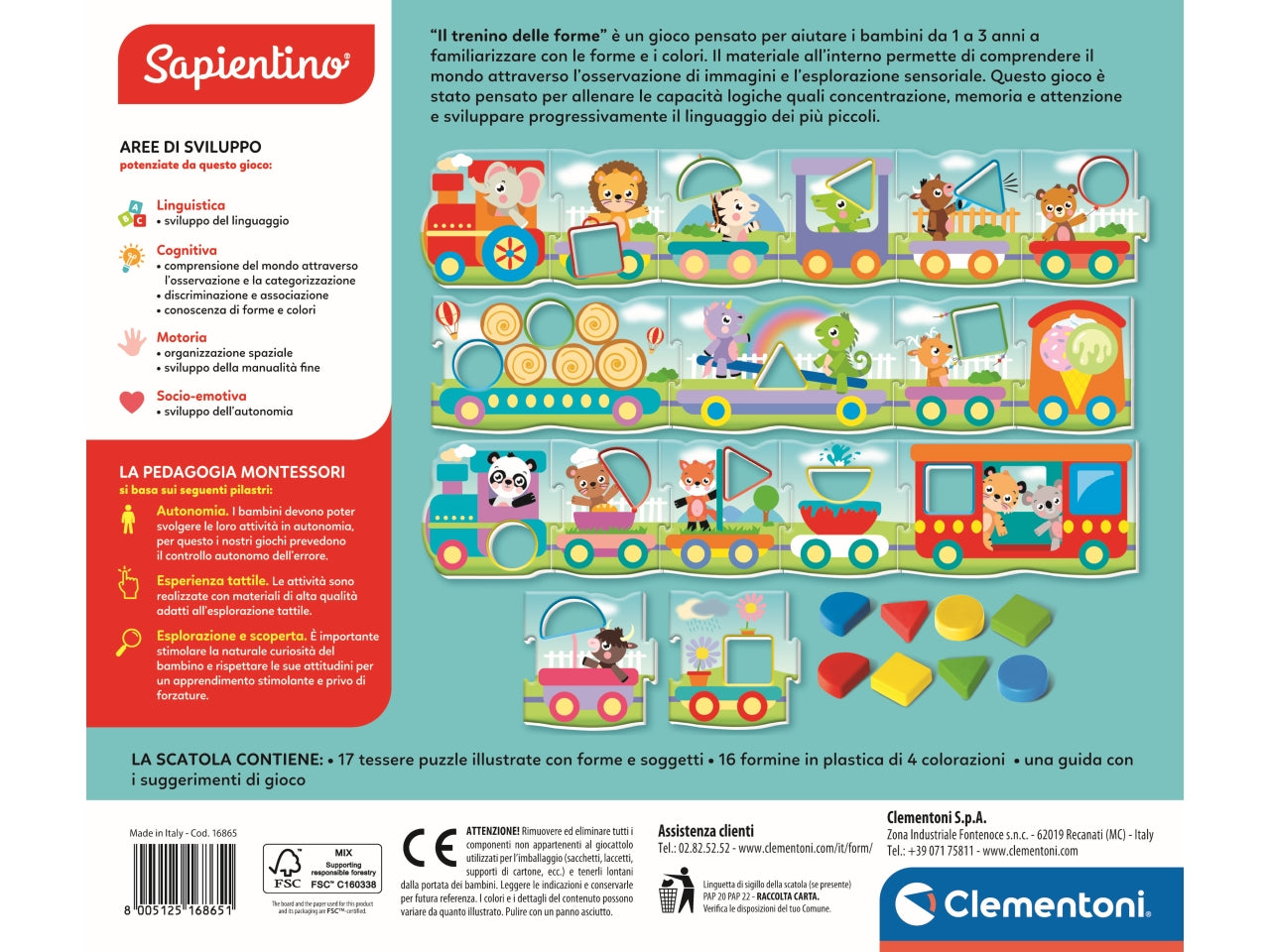 Montessori baby trenino forme