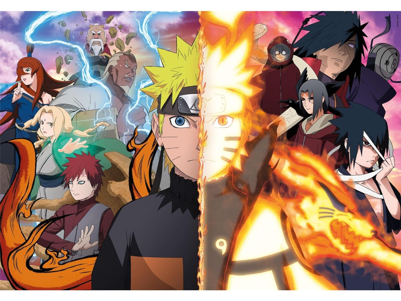 Clementoni Puzzle 500 pezzi anime collection cube di Naruto Shippuden per ragazzi, Naruto vs Sasuke, 14+