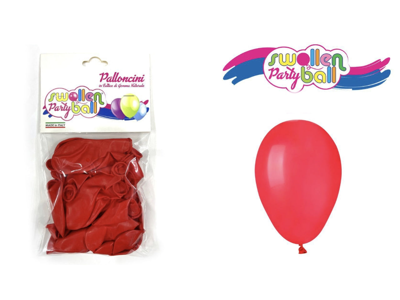 Palloncini in gomma la confezione contiene 40 palloncini rossi