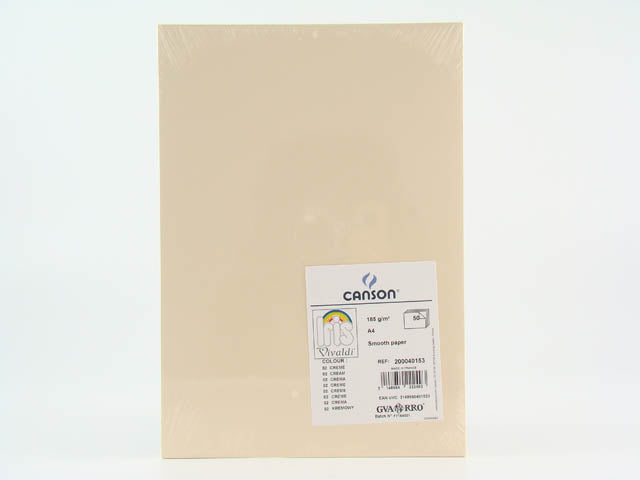 Fogli vivaldi a4 185g crema 02 pezzi 50