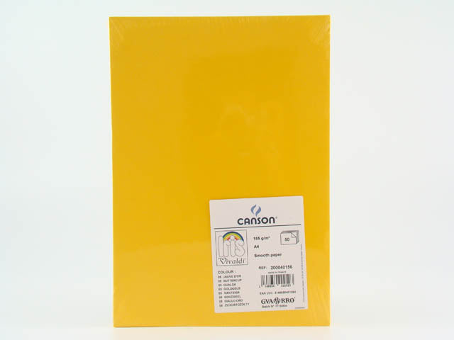 Fogli vivaldi a4 185g giallo oro 50 pezzi