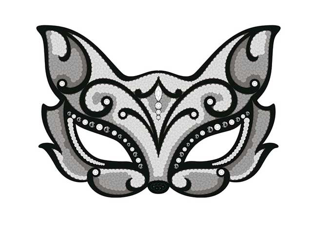 Maschera paillettes gatto 039030 $