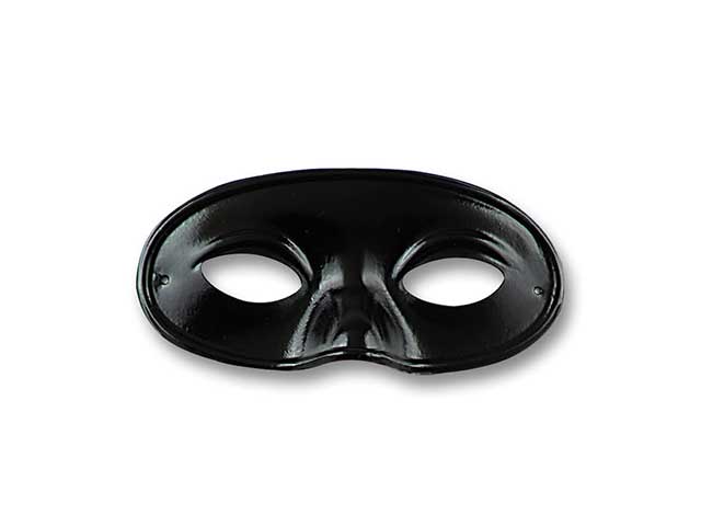 Domino medio plastica nero 1201