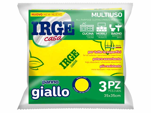 Irge panno multiuso giallo 3 pezzi pan4165a