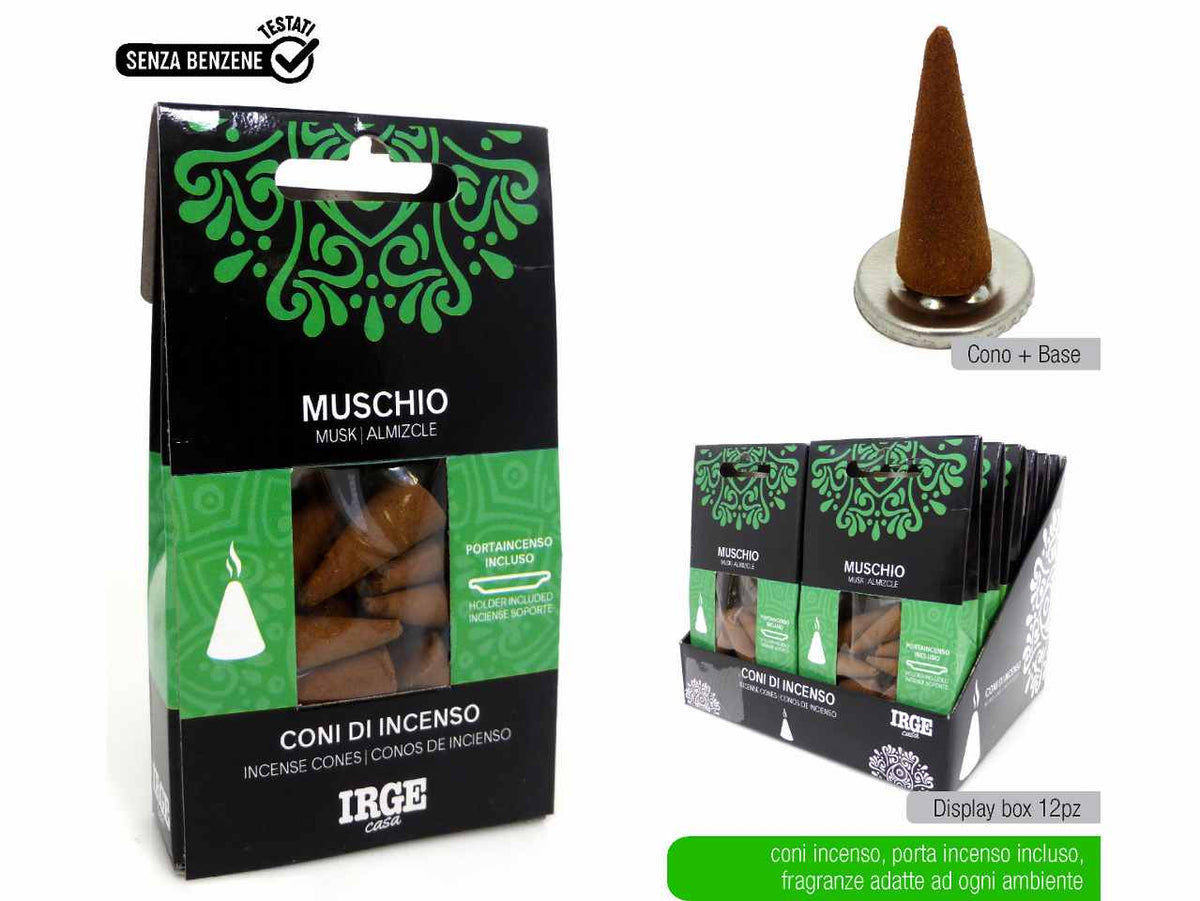Incenso muschio 12 pezzi deo4327a