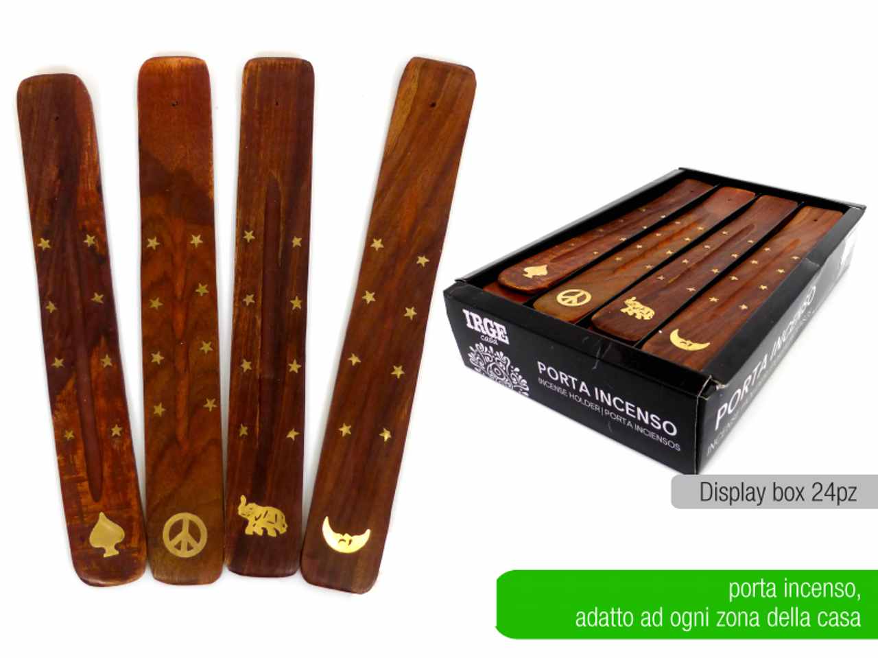 Porta incenso legno oro deo4340a