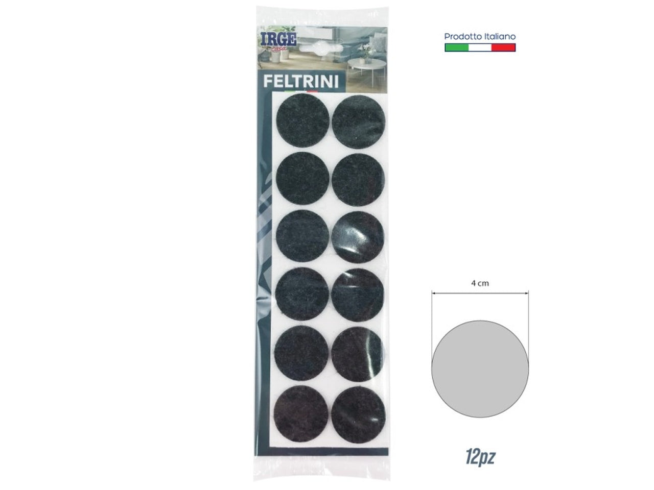 Feltrini maxi 12 pezzi diametro 4cm
