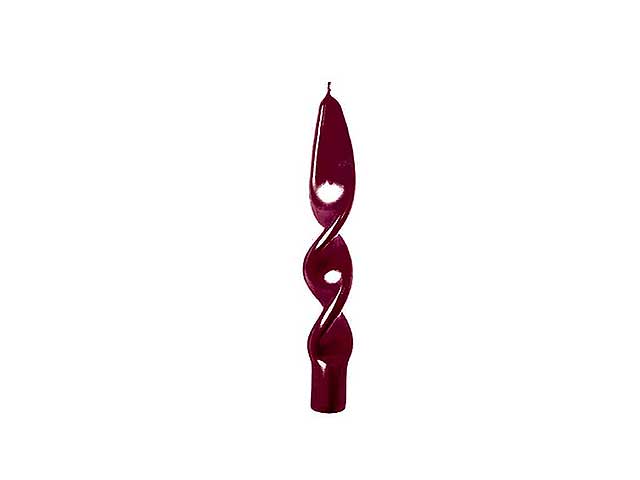 Candela natalizia linea new fiamma colore bordeaux lucida misura h.25xd.2,2cm larga 4,5cm