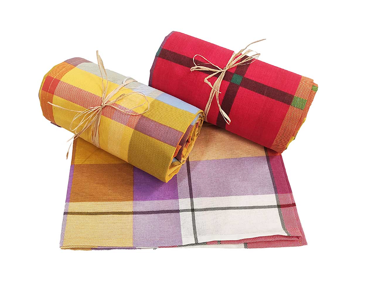 Tovaglia rettangolare tartan in cotone e poliestere per 6 persone 140x180 cm - M Home