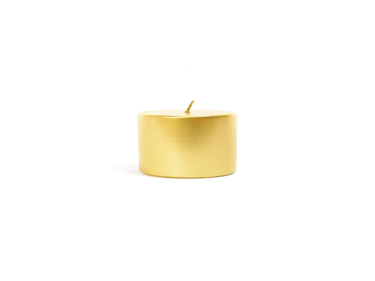 Candela pillar metallica oro h.5xd.8cm