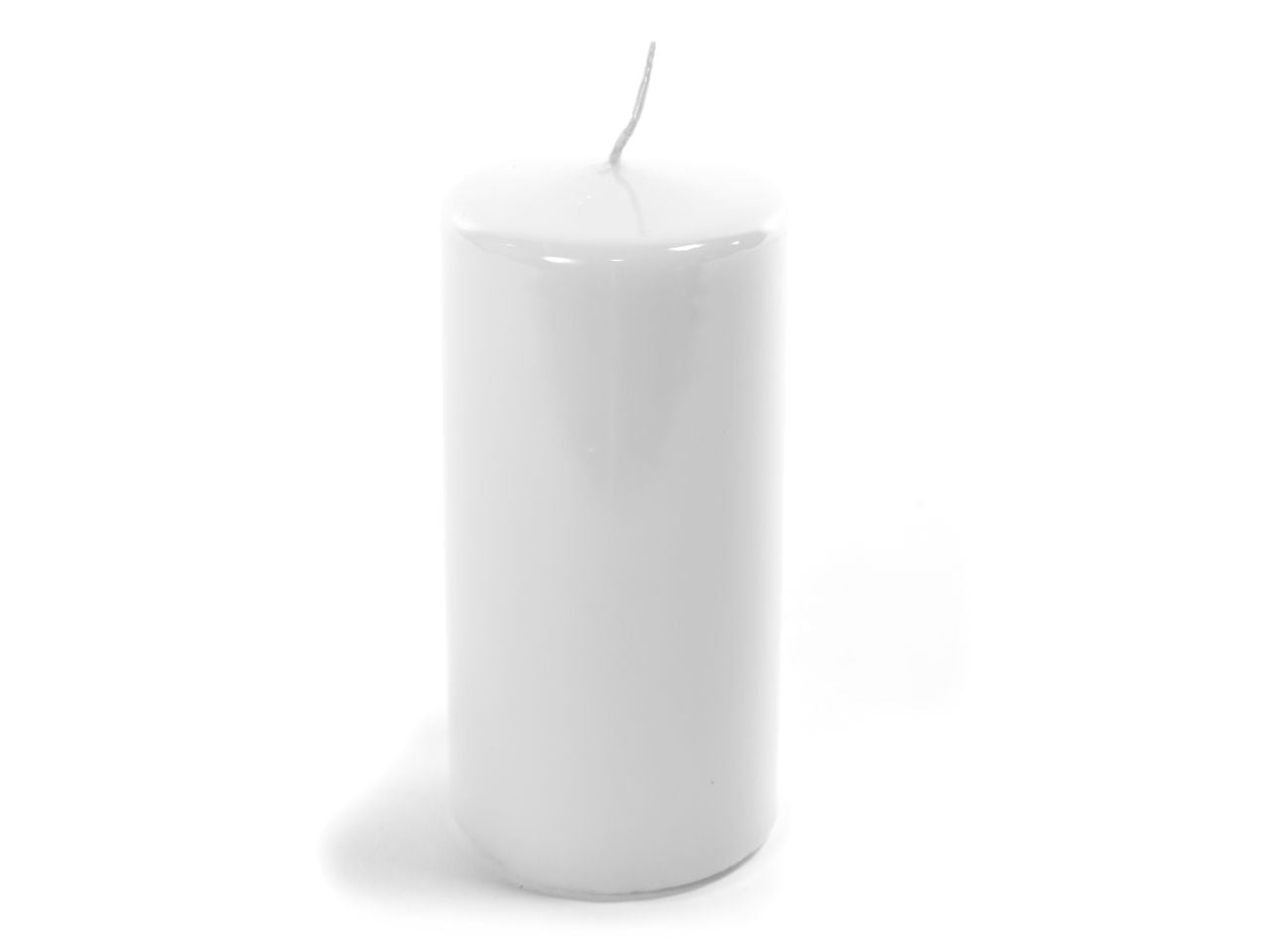 Candela natalizia pillar linea lucid colore bianco misura h.20xd.8cm