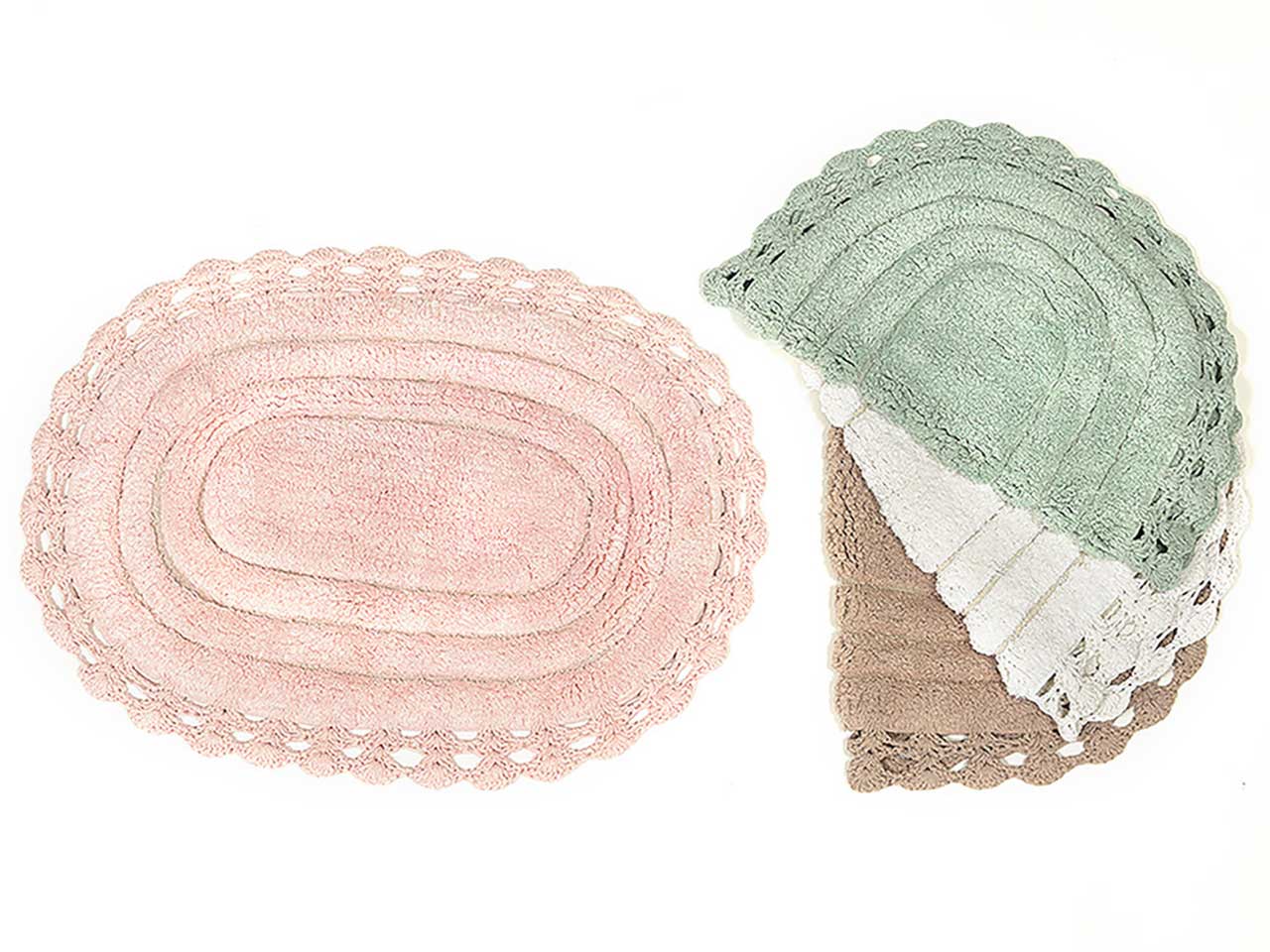 Tappeto da bagno in cotone misura 60x110cm in colori assortiti