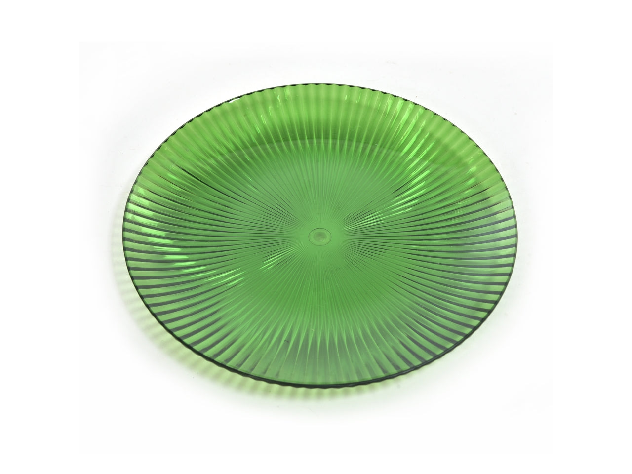Piatto piano in plastica verde stile moderno, 20x1,5 cm - Mercury