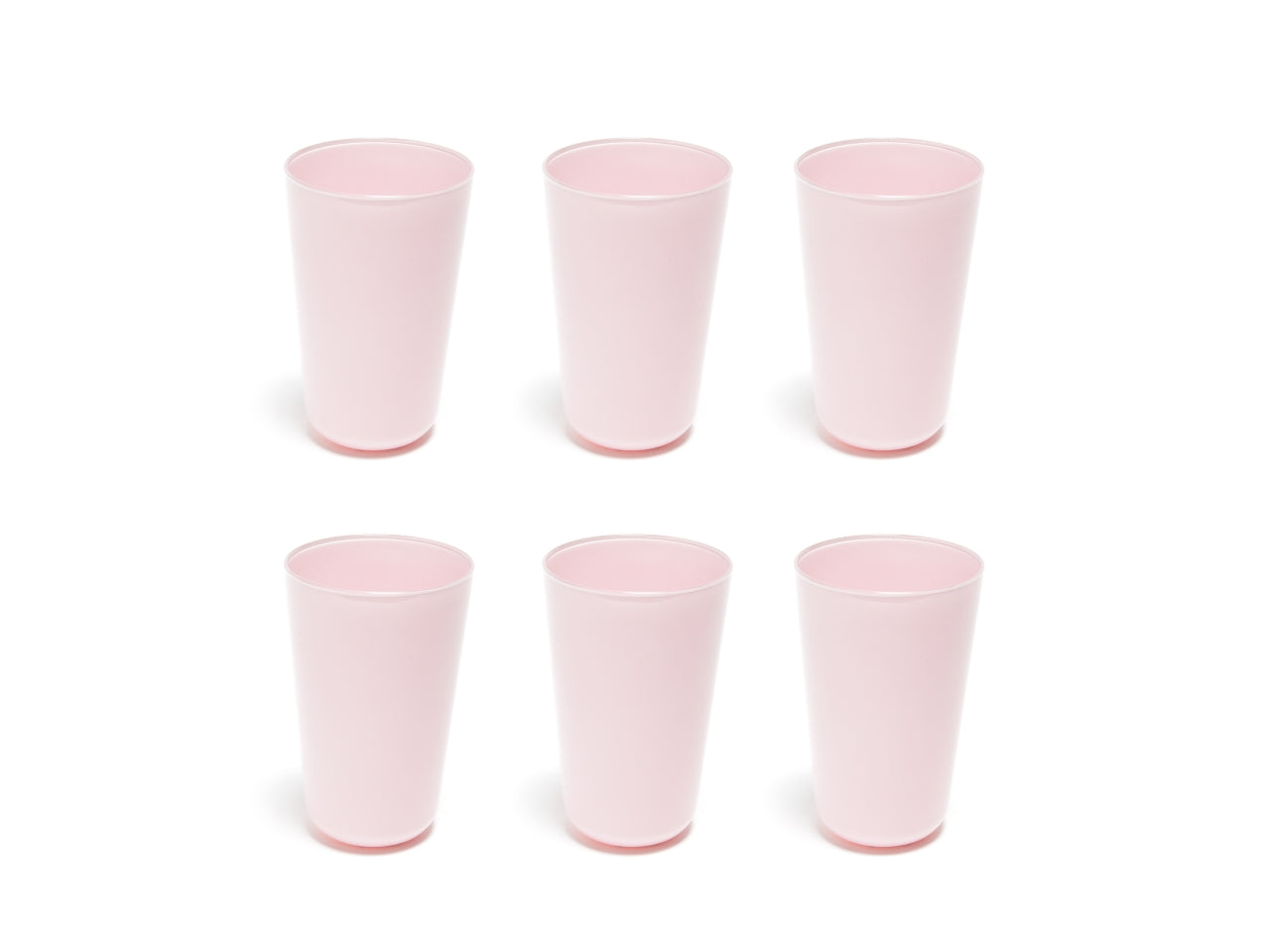 Bicchieri acqua in vetro 400ml rosa opaco monocromatico moderno set da 6 pezzi, Elegant - M Home $