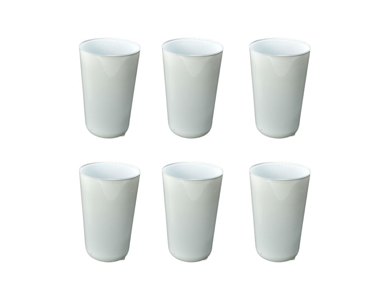Bicchieri acqua in vetro 400ml bianco monocromatico moderno set da 6 pezzi, Elegant - M Home $