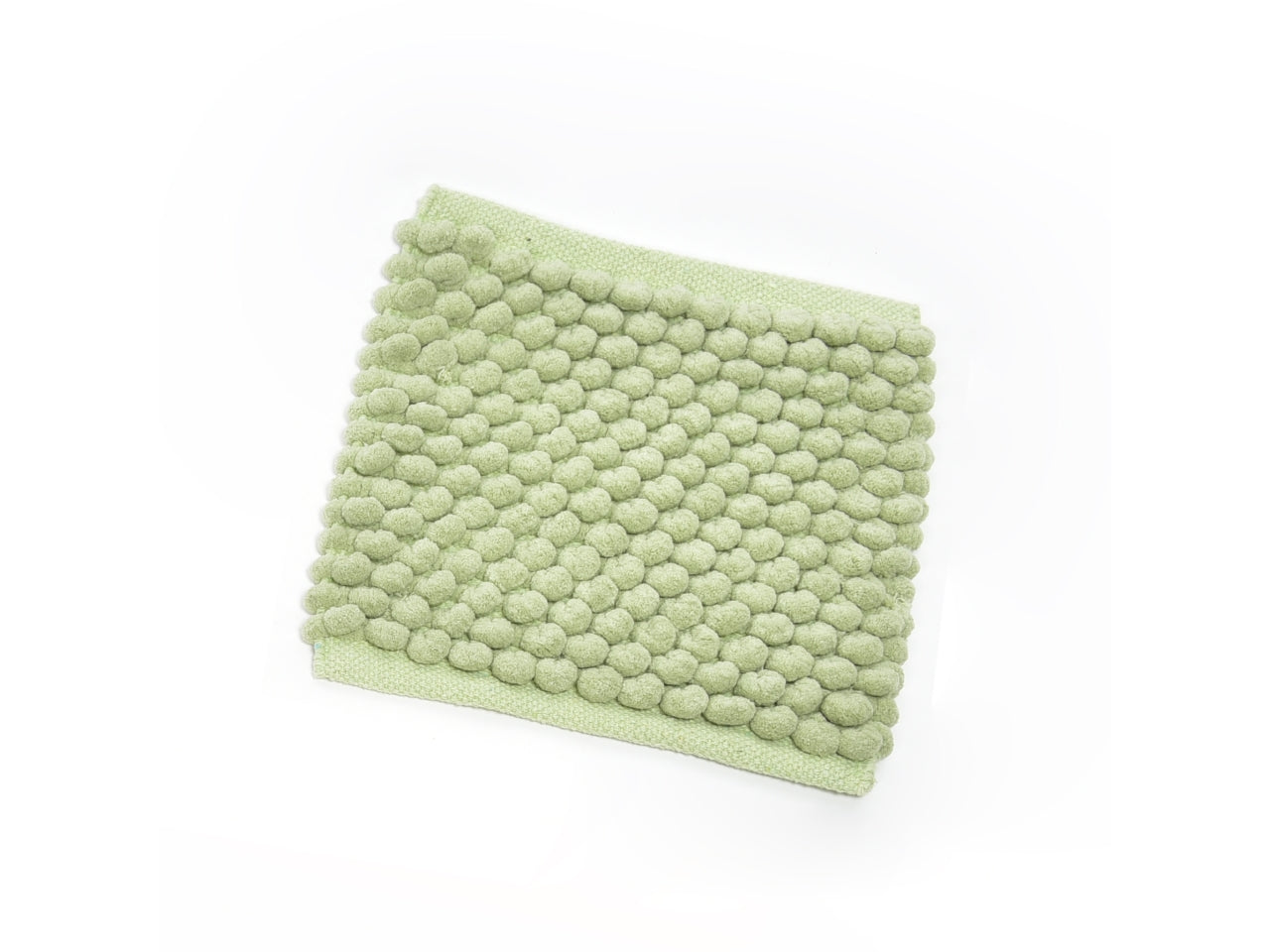 Tappeto da bagno in misto cotone verde chiaro moderno con fondo antiscivolo 60x100 cm - M Home