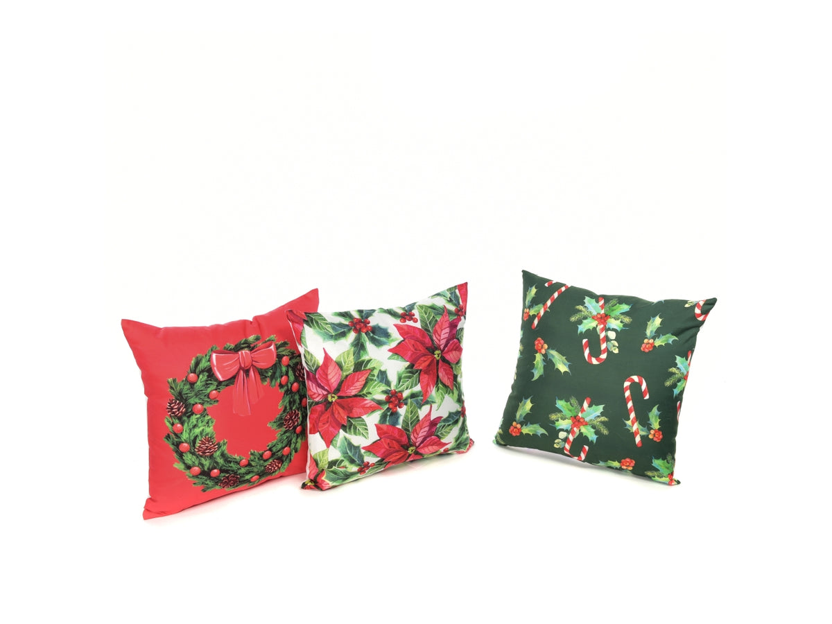 Cuscino natalizio 40x40cm decori assortiti