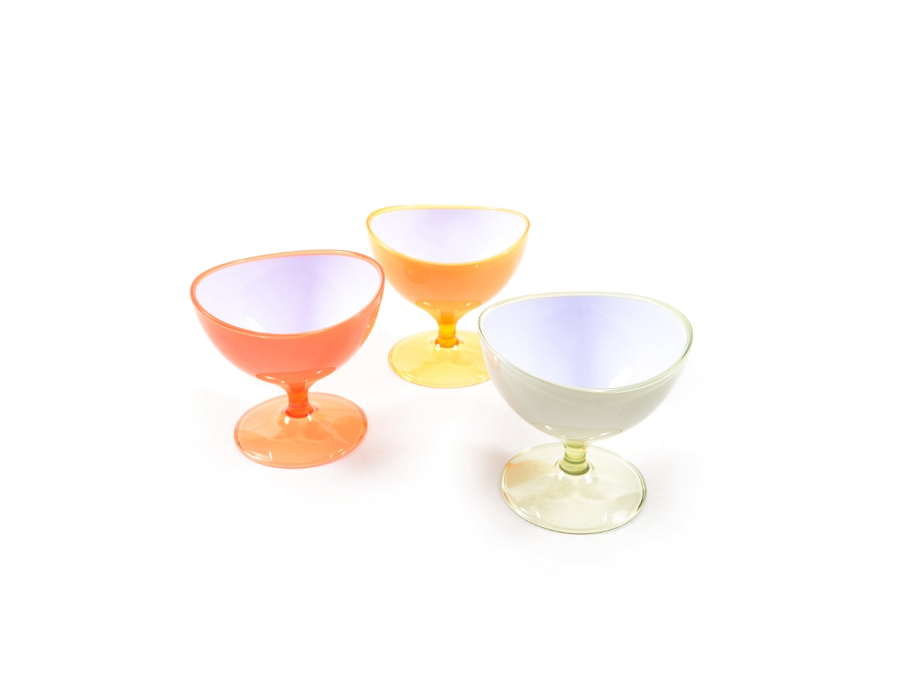 Coppa dessert in polistirene 150ml d.10,5x10cm colori assortiti $
