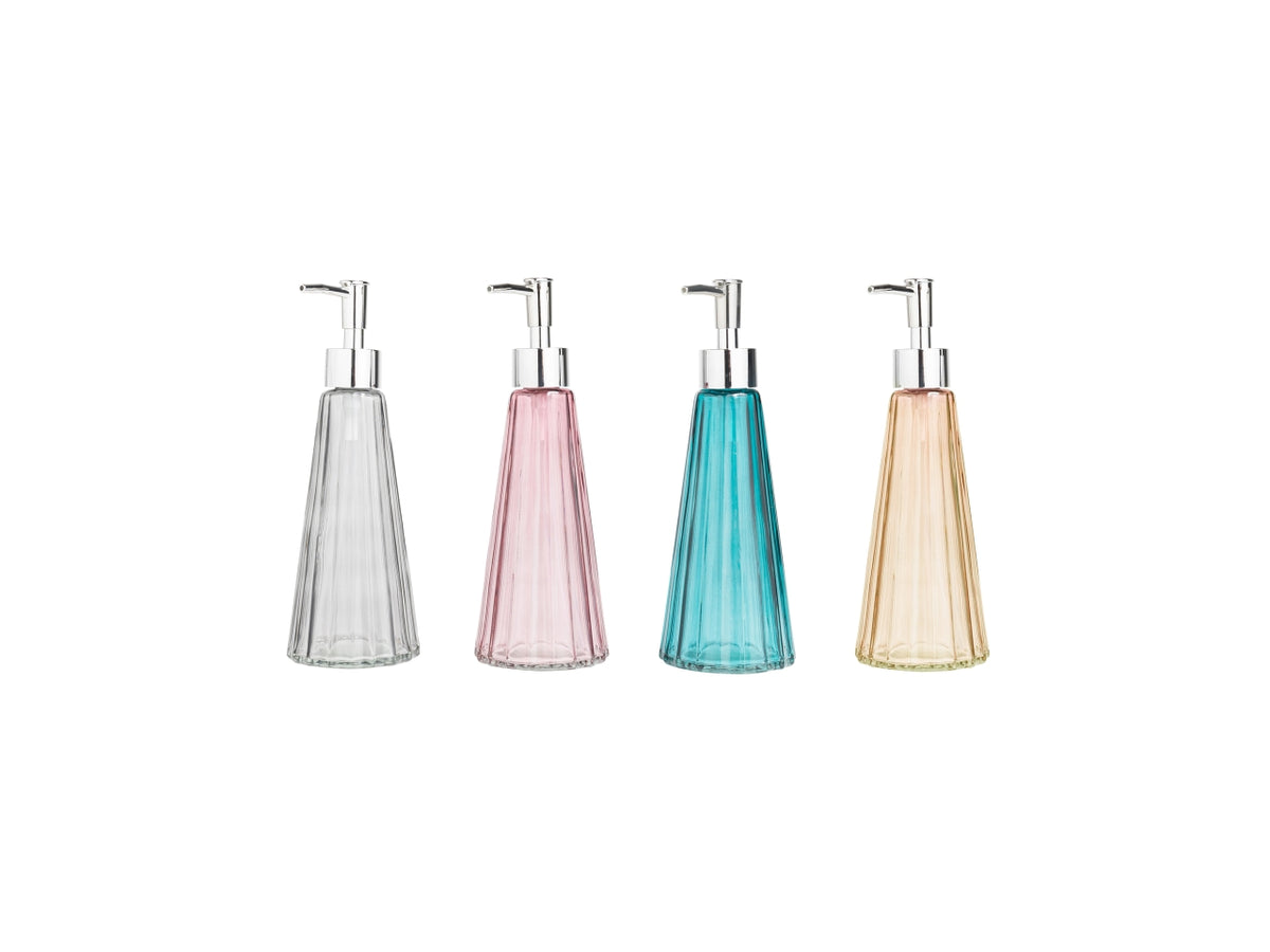 Dosasapone in vetro 620ml d.8xh.22cm colori assortiti