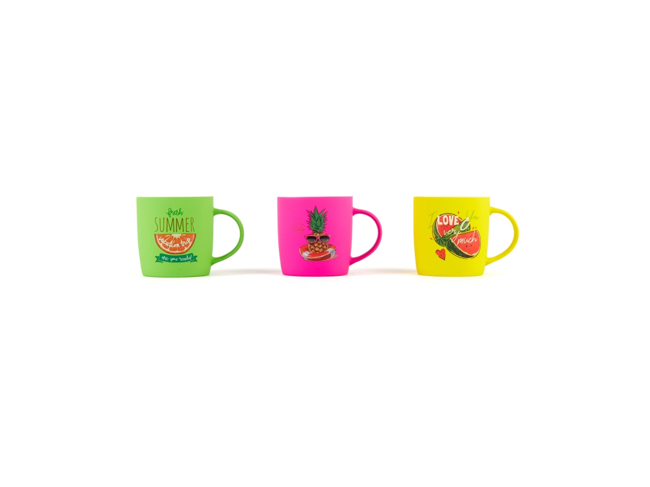 Mug in porcellana floccata 390ml d.8,6xh.9.2cm assortita