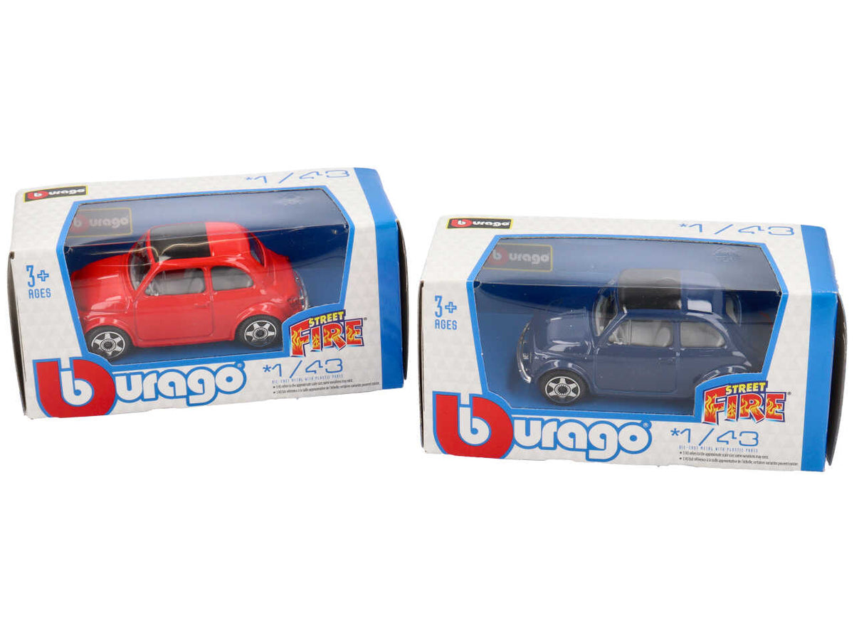 Auto Fiat 500 1965 - Scala 1:43: Die-cast, Licenza Ufficiale Fiat, Dettagli Realistici, Dimensioni 6,9x6,3x13,8 cm, Età 3+ | Bburago