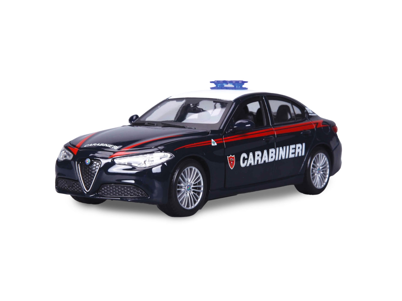 Bburago modellino auto Alfa Romeo Giulietta Stelvio Giulia dei Carabinieri 1:24