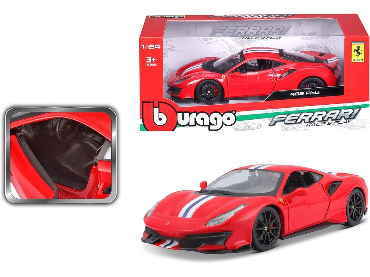 Auto Ferrari 488 Pista rosso scala 1:24