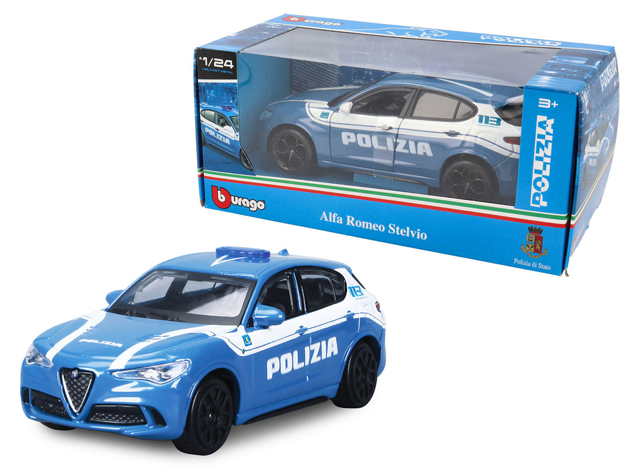 Bburago auto 1:24 stelvio polizia