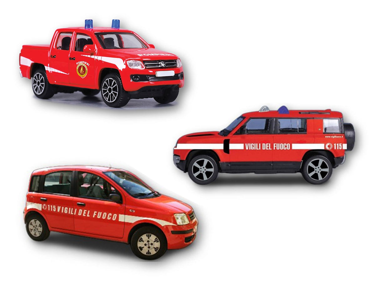 Modellino Automezzi Vigili del Fuoco - Scala 1:43: Die-cast, Licenza Ufficiale Vigili del Fuoco, Dettagli Realistici, Dimensioni 6,9x6,3x13,8 cm, Età 3+ | Burago