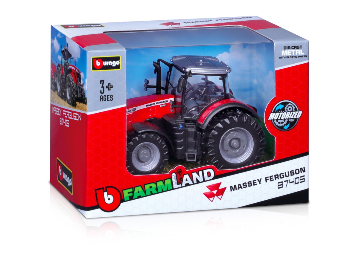 Modellino Trattori Motorizzati 10cm - Modelli Assortiti: Die-cast, Colori Assortiti, Licenze Ufficiali, Retrocarica, Dimensioni 7,9x15,2x10,7 cm, Età 3+ | Burago