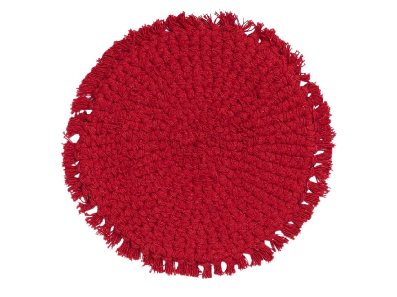 Tovaglietta vera d.38cm colore rosso