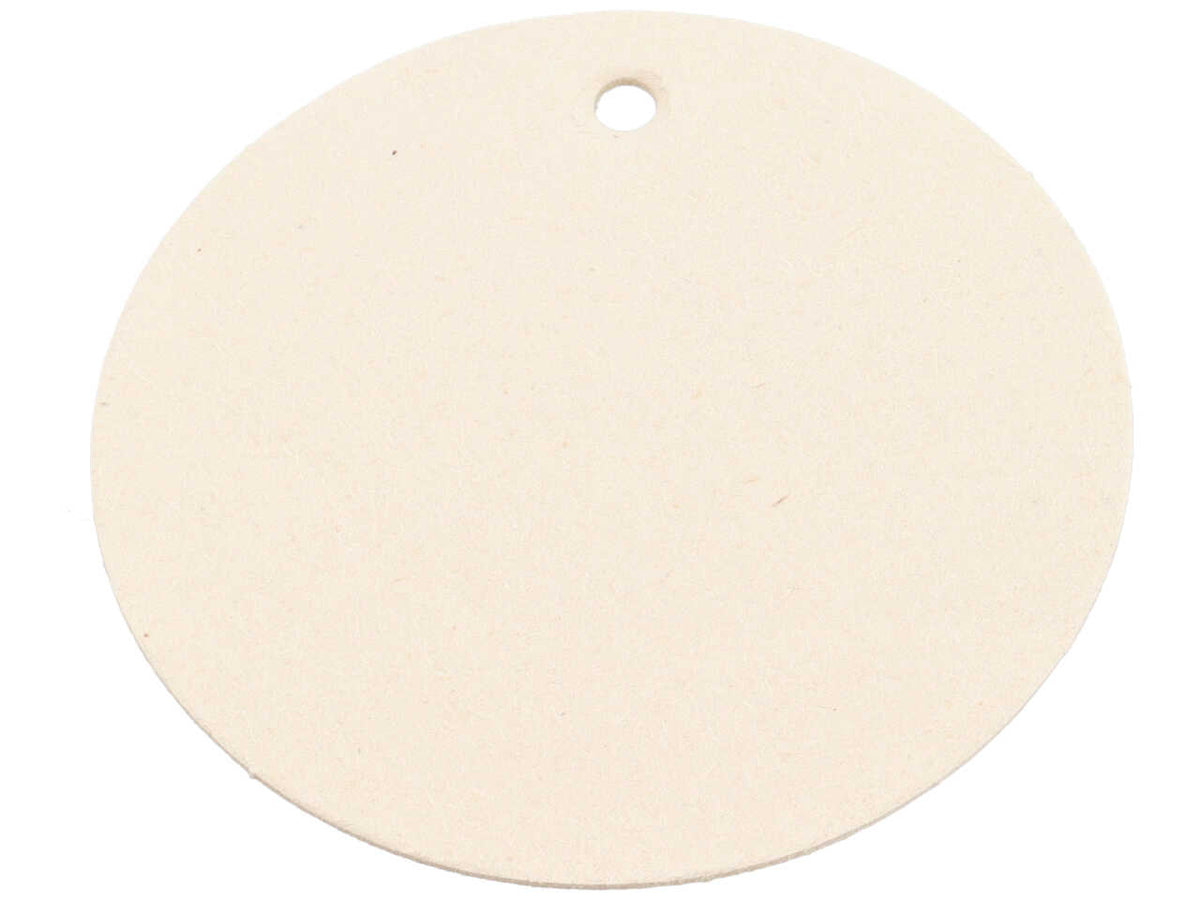 Pendaglio chiudipacco rotondo - misura d.80mm serie white - la conferzione comprende 50 pendagli