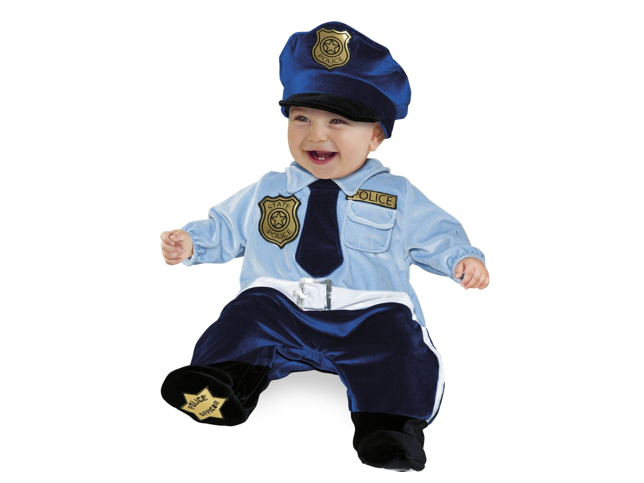 Costume Piccolo Poliziotto Superbaby taglia 3/6 mesi