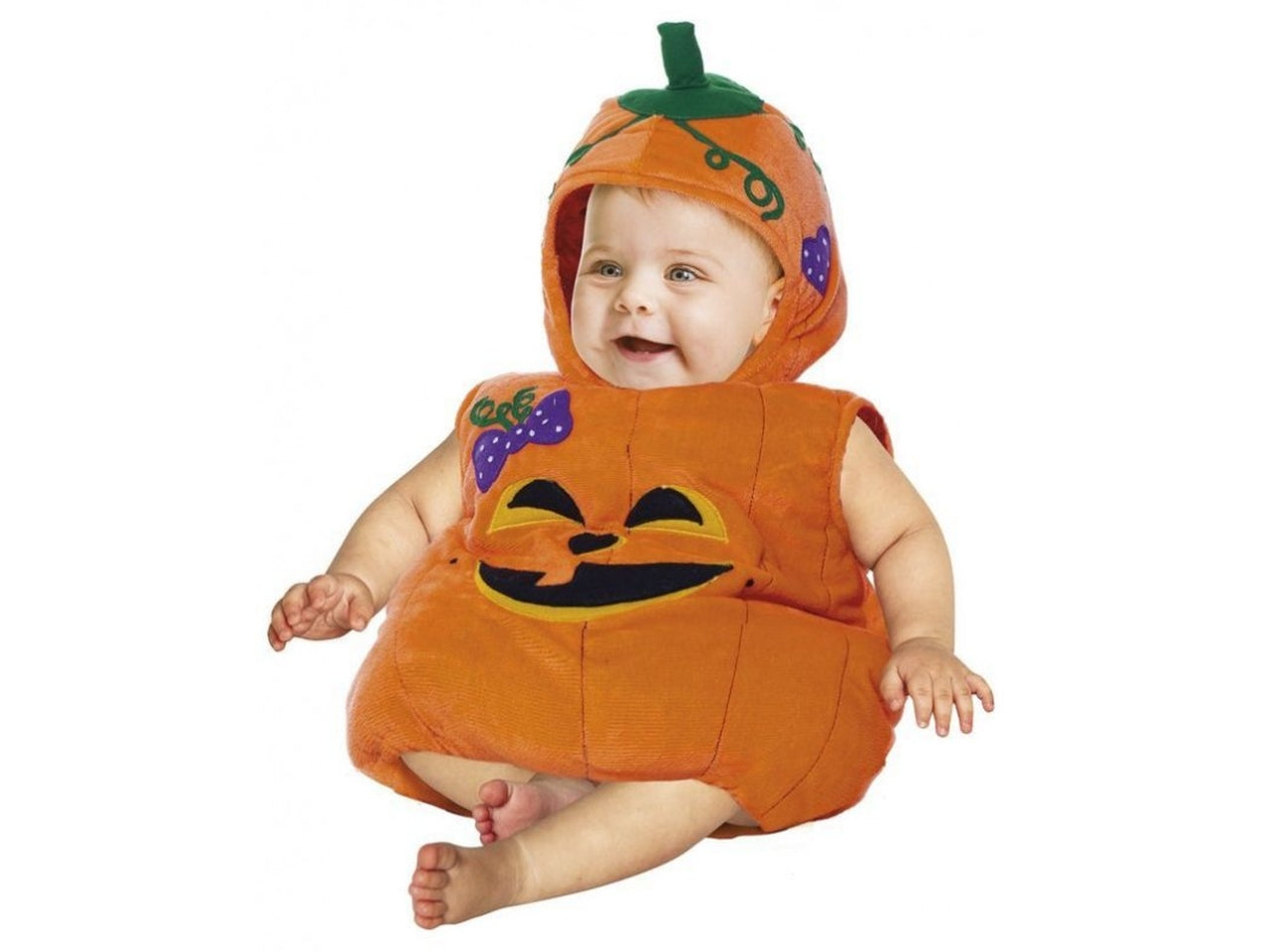 Costume bambini zucchetta a saccotto 6/12 mesi arancione - Carnaval Queen