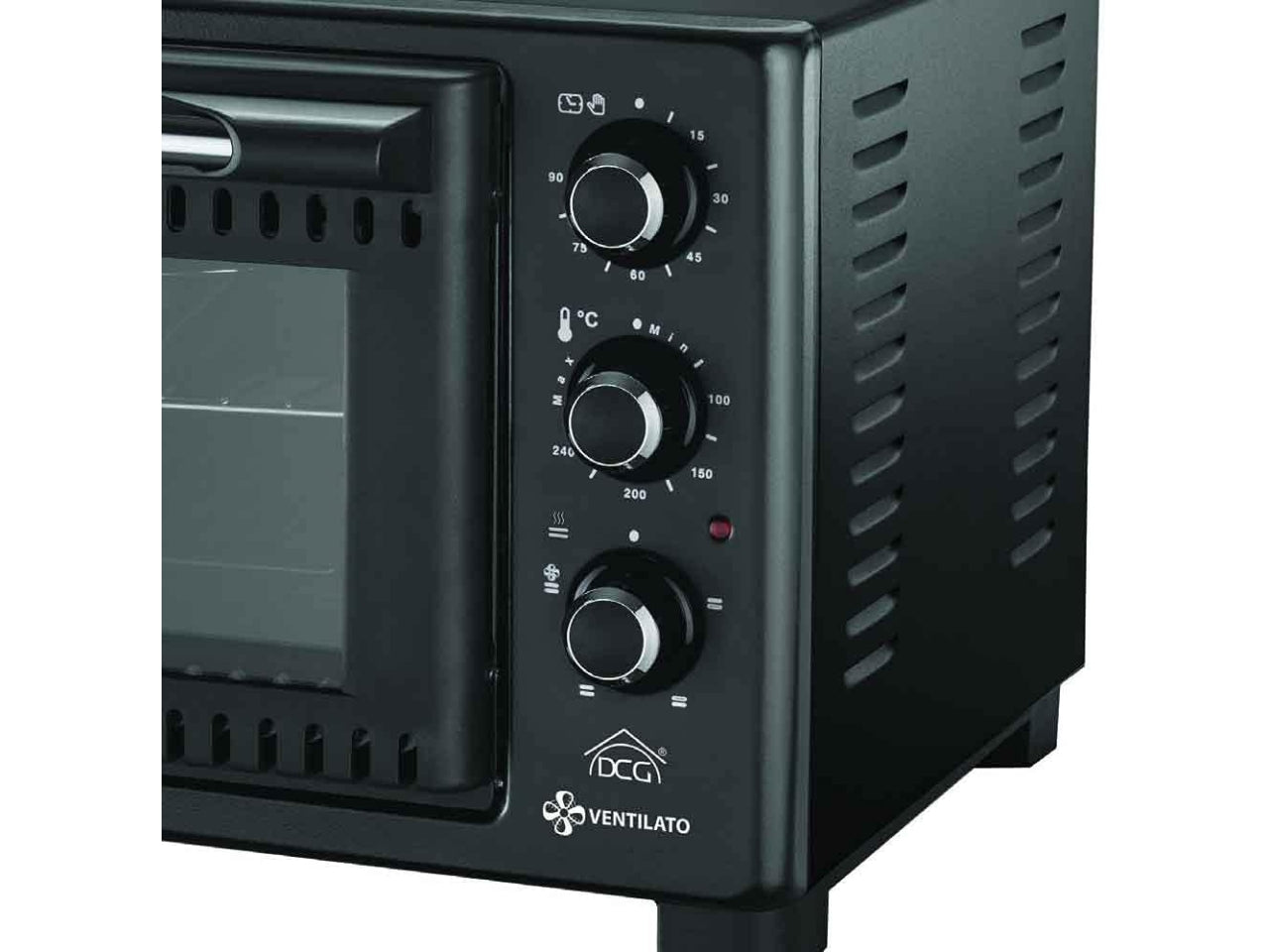 Forno elettrico ventilato 45l con interno smaltato e luce interna 1500w 57x39,5xh.32cm