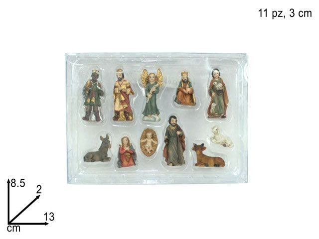 Nativita' 3cm 11 pezzi pvc box