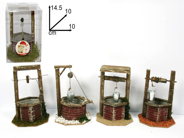 Pozzo con carrucola 14,5x10x10cm