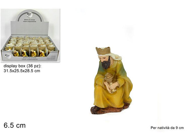 Gasparre in resina 6,5cm per natività da 9cm