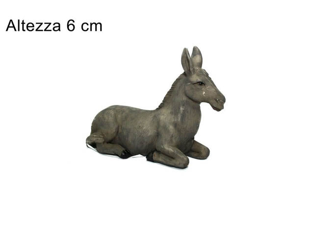 Asinello in resina 8cm per natività da 15cm