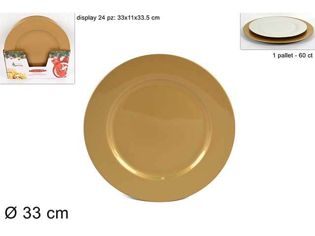 Sottopiatto oro da 33cm