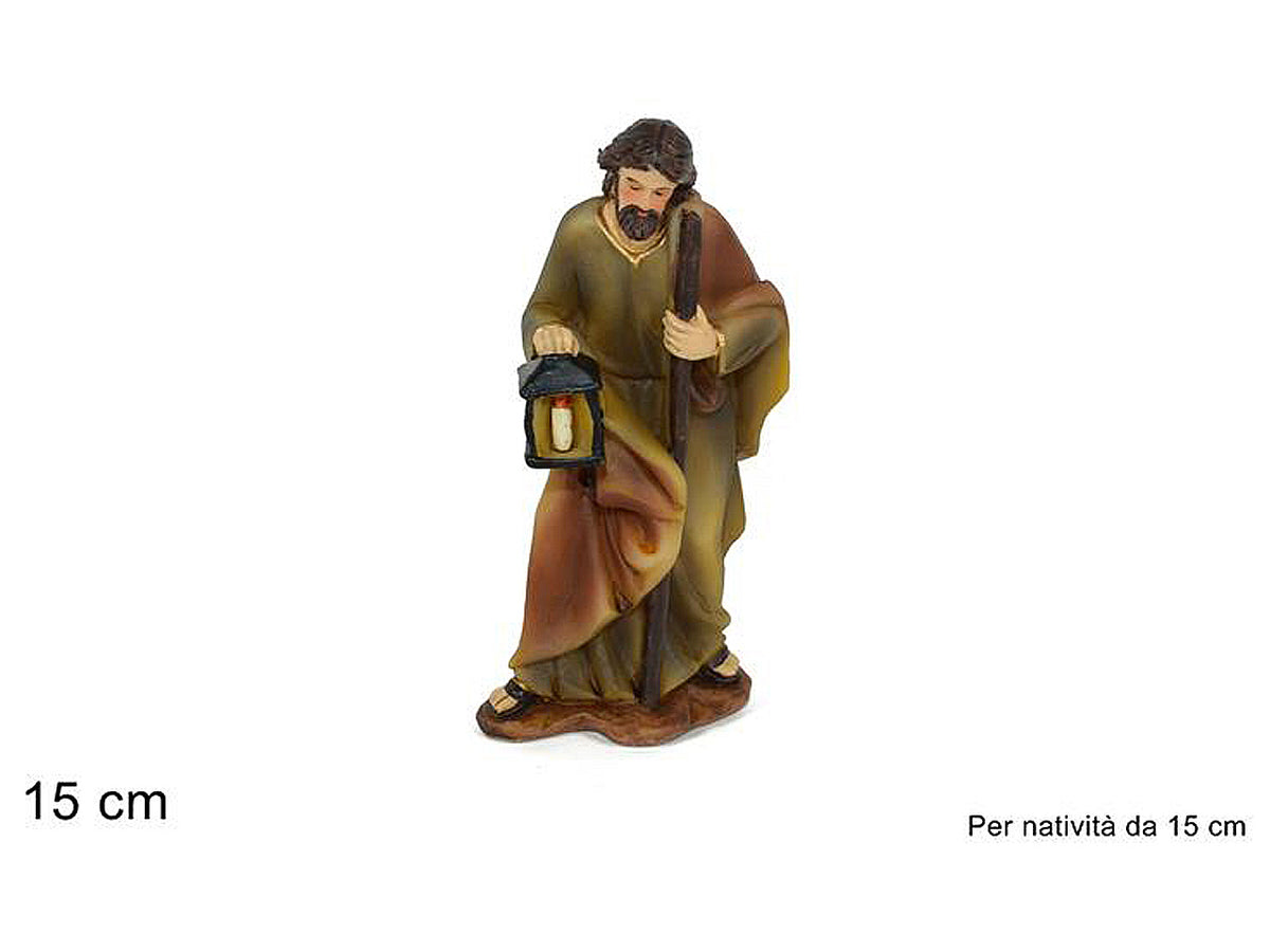 Giuseppe in resina 15cm per natività da 15cm