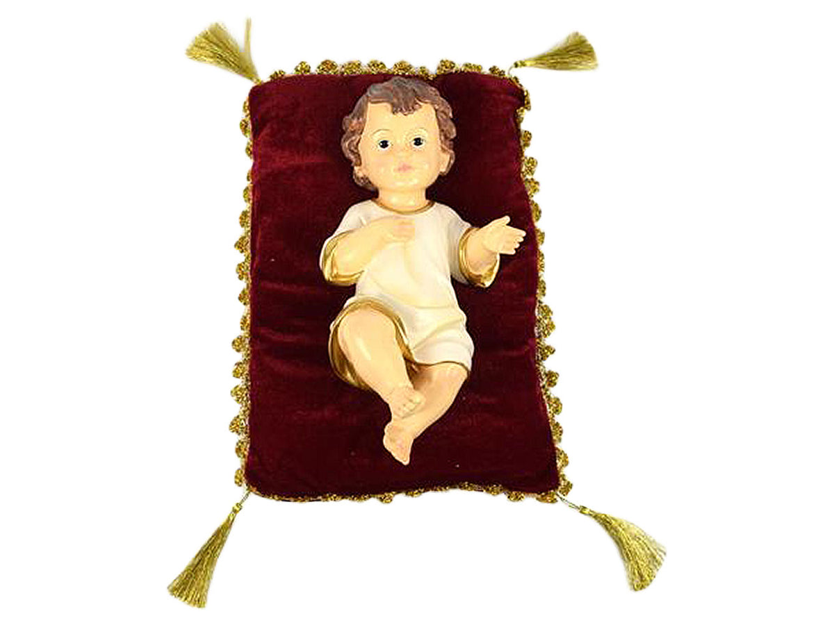 Gesù bambino 28cm su cuscino